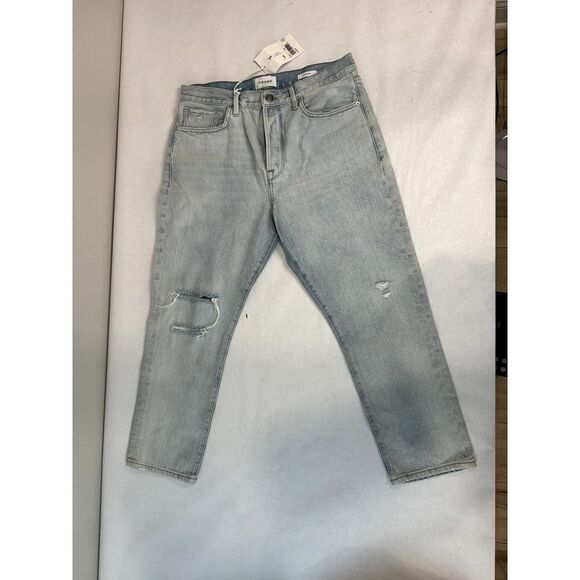 NWT Frame Le Original High Rise Straight Fit Jeans Distressed - Size 32 - Picture 1 of 10
